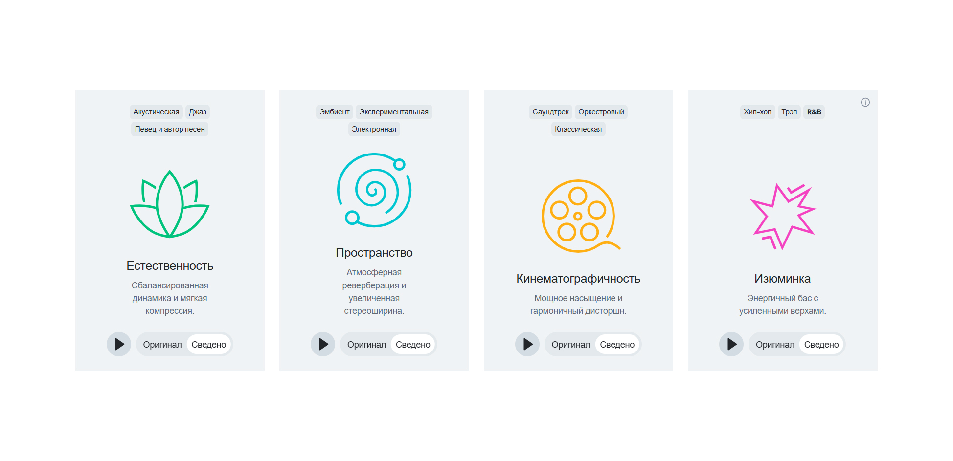 Новые пресеты онлайн мастеринга