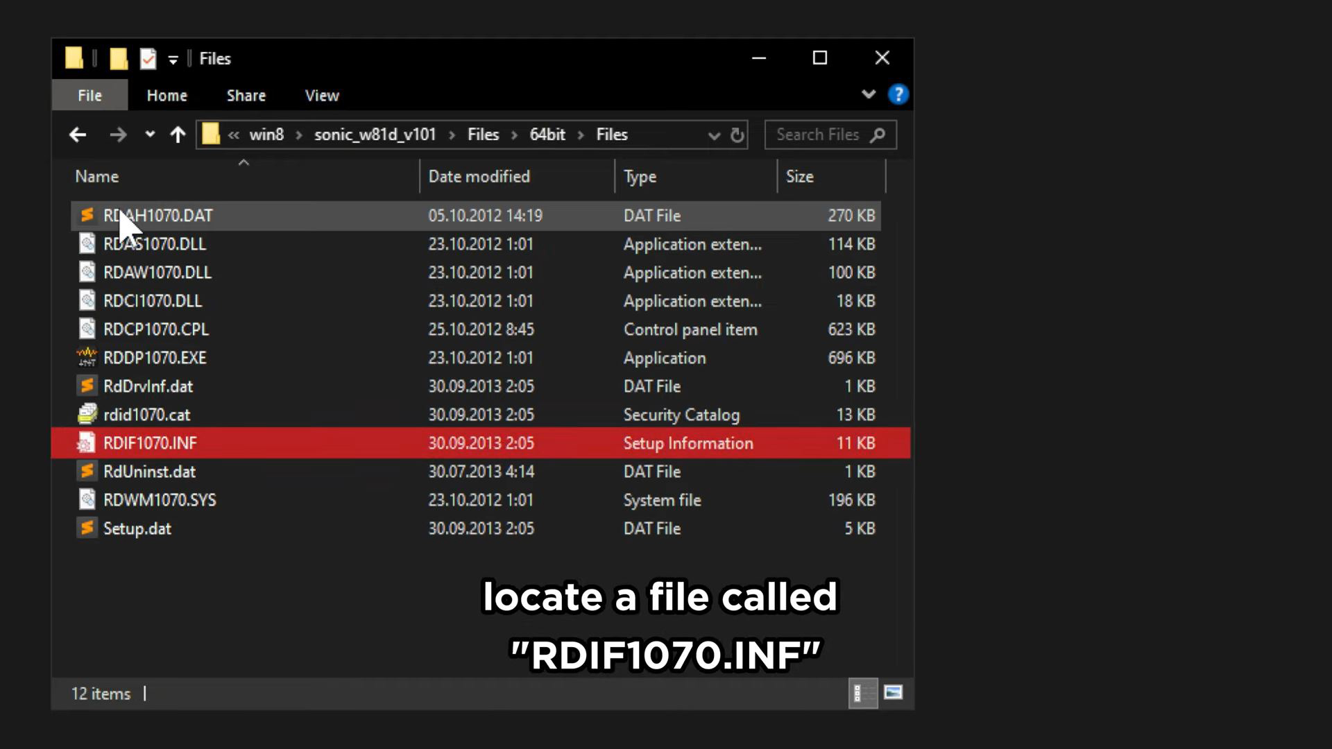 Найти INF-файл драйвера Найти INF-файл драйвера